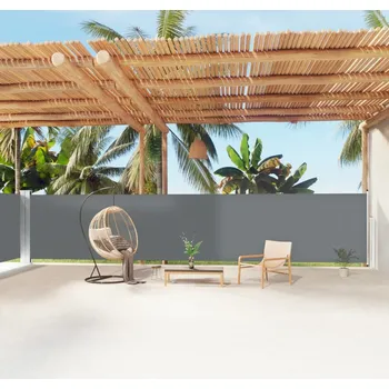 Stínicí technika Zatahovací boční markýza antracitová 160 x 1 200 cm - 8720286771310