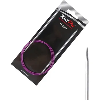Jehlice KnitPro Nova kruhové kovové fixní jehlice 3,5mm 100cm (KnitPro Nova kruhové jehlice 3,5mm 100cm)