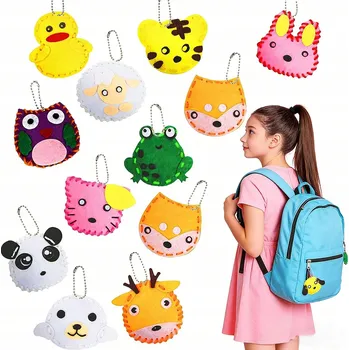 kreativní sada Sada na šití Vicloon, 12 filcových nášivek pro děti od 3 let