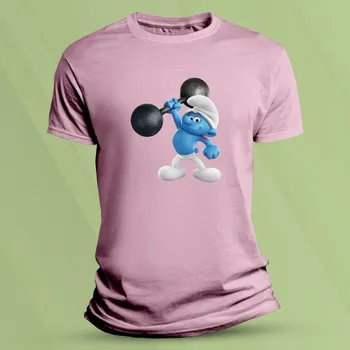 Chlapecké oblečení Dětské tričko s potiskem Šmoula Silák Růžová velikost 116