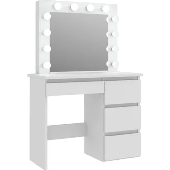 Toaletní stolek Bestent Toaletní stolek s LED zrcadlem Cleopatra White