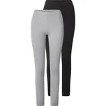esmara® Dámské legíny s BIO bavlnou, 2 kusy (černá/šedá, XS (32/34))