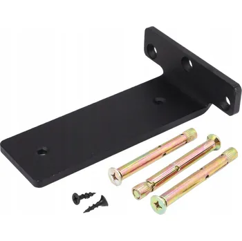 Koupelnový nábytek Držák police Wnsp kovový černý 30 kg