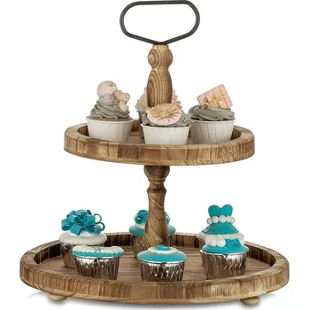 Stojan na dort 2/3 patrový Dřevěný podnos na