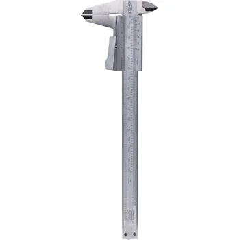 Dílna posuvné měřítko KINEX, aretace tlačítkem - posuvné měřidlo, tzv. šuplera, rozsah 150 mm, 0,02 mm, mm + inch, monoblok, ČSN 25 1238, DIN 862