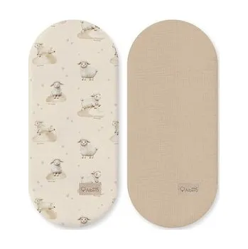 Dětský pokoj ALBERO MIO Prześcieradło do gondoli 2-pak W447 Śpiące owieczki