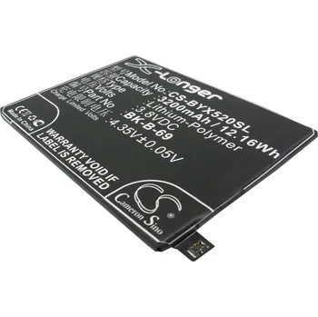 Baterie pro mobilní telefon Baterie Cameron Sino CS-BYX520SL, Li-Polymer, 3200