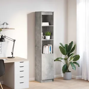Příborník do zásuvky Highboard Concrete Grey 37,5x35x180 cm Dřevěná konstrukce - 8721158705921