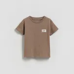 Reserved - Tričko s nášivkou - hnědá - 937IX-88X - 937IX-88X-104