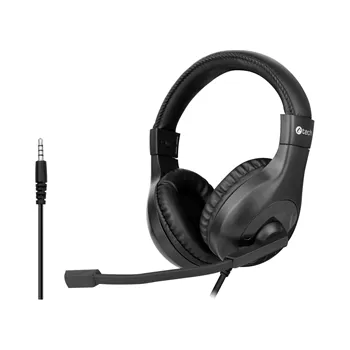 Sluchátka Sluchátka k PC C-TECH MHS-05, 3,5mm jack, černá