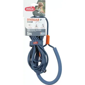 Vodítko pro psa Zolux vodítko BIVOUAK kulaté,silik.6mm/5m modrá