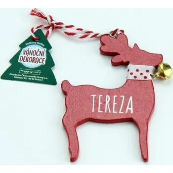 Vánoce Vánoční dekorace červený sob TEREZA