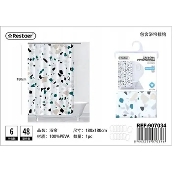 Sprchový závěs Stylový Závěs do Koupelny se Vzorem Mramoru 180x180 cm