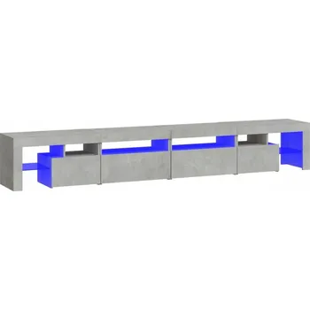 Televizní stolek TV stolek s LED RGB osvětlením, šedá betonu