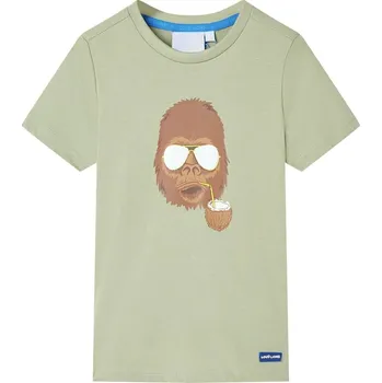 Dětské tričko s krátkým rukávem světle khaki 140 - 8721012011847