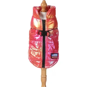 Obleček pro psa Zimní nepromokavá vesta pro psy - 6 velikostí Barva: růžovo červená, Velikost: L