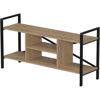 Televizní stolek Televizní stolek MORHAL, černá/dub safírový - II. jakost, POUZE OSOBNÍ ODBĚR + vyzvednutí ZDARMA