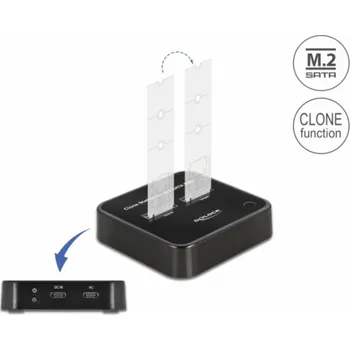 Počítač DeLOCK USB 3.0 dokovací a klonovací stanice M.2 SATA, dokovací stanice