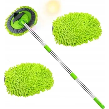 Mycí kartáč na vozidlo TELESKOPICKÝ KARTÁČ NA MYTÍ AUTA A INTERIÉRU, NASTAVITELNÝ, 3 NÁHRADNÍ HLAVICE Z CHENILLE