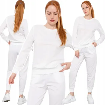 TEPLÁKOVÁ SOUPRAVA SOUPRAVA TEPLÁKOVKA DVOJDÍLNÁ DÁMSKÁ TEPLÁKOVÁ SOUPRAVA BÍLÁ VEL L