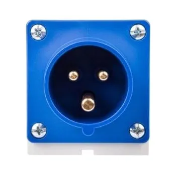 Elektrická zásuvka vydlice vestavná 16A 3P 230V 1632 modrá přívodka do karavanu