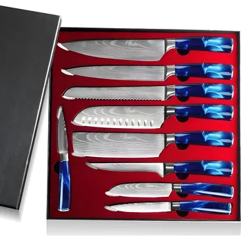 Kuchyňský nůž Sada kuchyňských nožů BL 13829 9ks Modrá