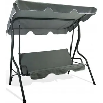 Zahradní houpačka Šedá zahradní houpačka se stříškou