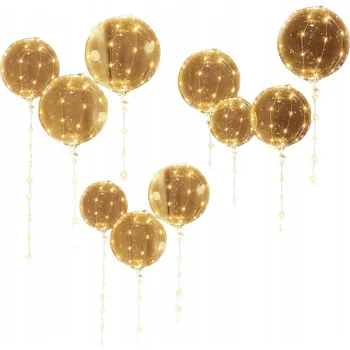 Balónek 10 x BALÓNKY SVÍTÍCÍ LED PRŮHLEDNÉ SVÍTÍCÍ BALÓN NA SVATBA PŘIJÍMÁNÍ