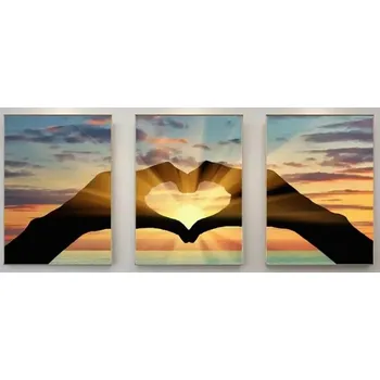 Diamantové malování Diamantové malování - Srdce (3x 30x40)