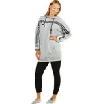 TopMode Dámská dlouhá jednobarevná mikina-šaty s nápisem 478711