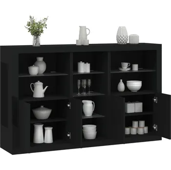 Organizace kuchyně Příborník s LED osvětlením černý 162 x 37 x 100 cm - 8721012261563