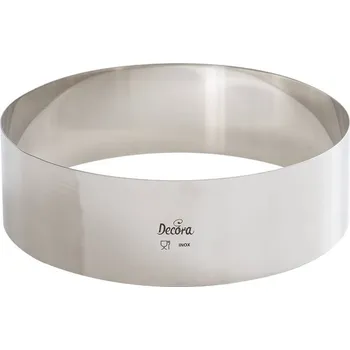 Dortový ráfek nerezový kulatý 22x6cm - Decora | Cukrářské potřeby