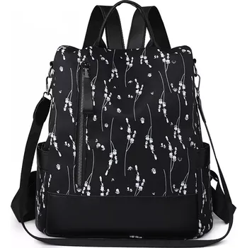 Městský batoh Crossbody batůžek s popruhem Kočičky Černý 14L