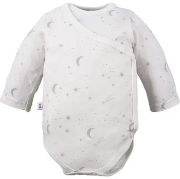 Kojenecký body Eevi Body zavinovací Petite Hvězdičky KRÉMOVÁ - 56