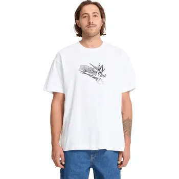 Pánská móda VOLCOM triko - Kut N Rip Lse Sst (WHT)