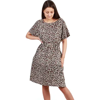 Dámské šaty TopMode Dámské vzorované lněné šaty 828163
