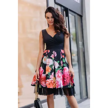 Dámské šaty TopMode Šaty s růžemi a tylovou spodničkou 808158
