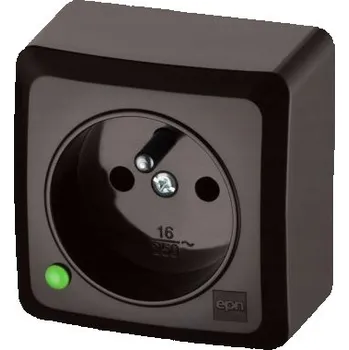 Elektrická zásuvka Elektrická Zásuvka nástěnná Elektro-Plast hnědá