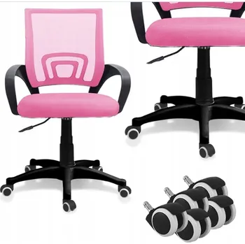 ERGONOMICKÁ DĚTSKÁ OTOČNÁ ŽIDLE K PSACÍMU STOLU LILY RŮŽOVO-ČERNÁ