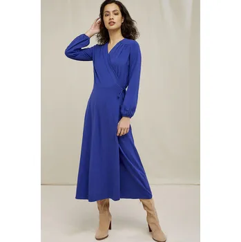 Dámské šaty TopMode Jednobarevné zavinovací EKO šaty 692823