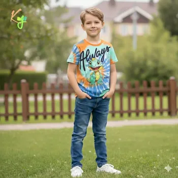 Chlapecké tričko Chlapecké tričko krátký rukáv Kugo FC0370 oranžové