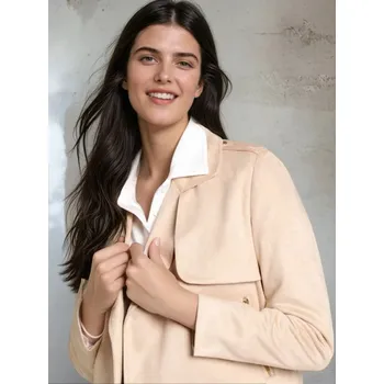 Dámské oblečení Sinsay - Bunda z&nbsp;umělého semiše - béžová - 150EM-02X - 150EM-02X-XXL