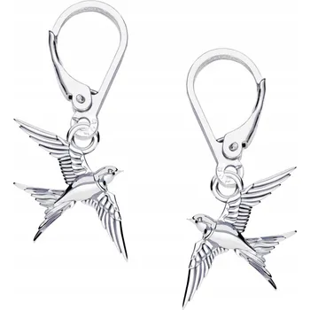 Náušnice STŘÍBRNÉ NÁUŠNICE PŘÍVĚSKY PTAČÍ KLECE VLAŠTOVKA VLAŠTOVKY stříbro 925