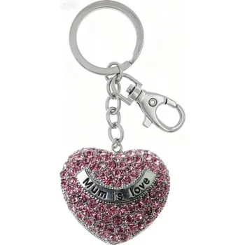 Bonbon Přívěsek na klíče stříbrné srdce