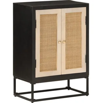 Příborník do zásuvky Příborník černý 55x30x76 cm masivní mangovníkové dřevo a železo - 8721012215528