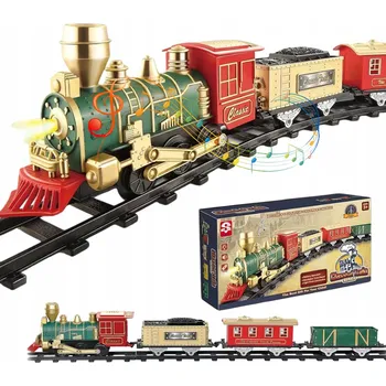 Vláček a vláčkodráha Elektrická vláčkodráha pro děti Vláček se světelnými a zvukovými efekty - VLAK LOKOMOTIVA PARNÍ