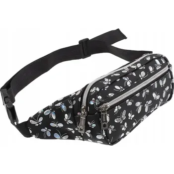 Outdoorové zavazadlo MALÁ DÁMSKÁ LEDVINKA / LEDVINKA NA BĚHÁNÍ S MOTIVEM MOTÝLŮ - HOLO EFEKT