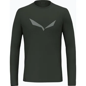 Pánské tričko Pánské trekingové tričko longsleeve Salewa Solidlogo Dry dark olive