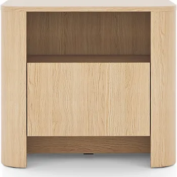 Noční stolek Noční stolek Noya do ložnice se zaoblenými hranami Dub Vicenza