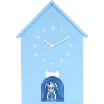 Hodiny Karlsson, Nástěnné hodiny Dog House, modré - Formadore